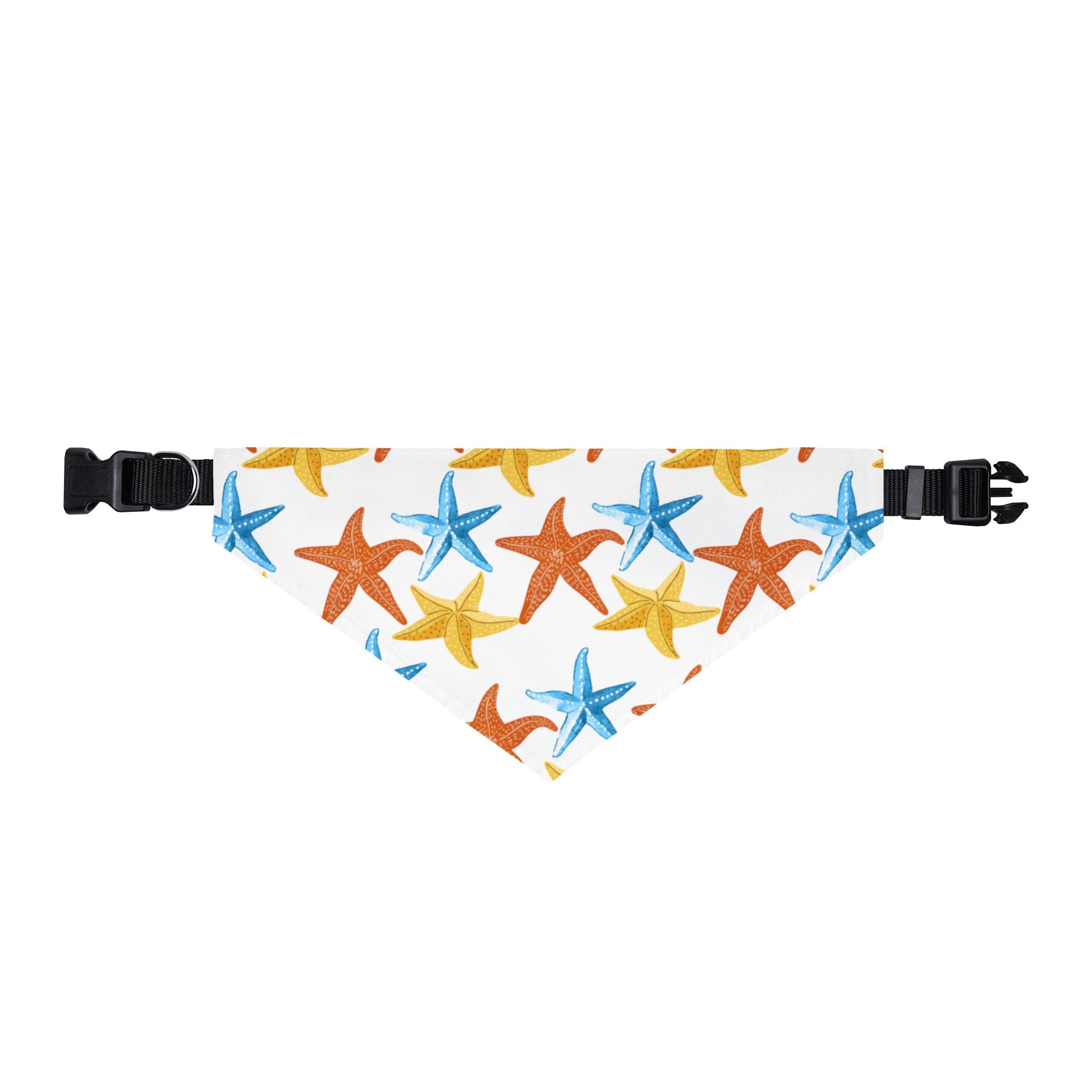 Pet Bandana — Colorful Watercolor Starfish Clip-On Collar Accessory | Tropical