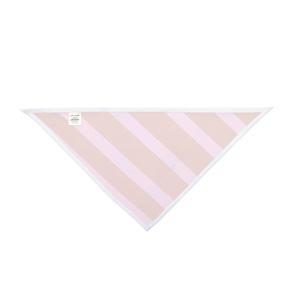 Striped Pink & Rust Pet Bandana — Modern Diagonal Stripe Dog & Cat Accessory | Tropical