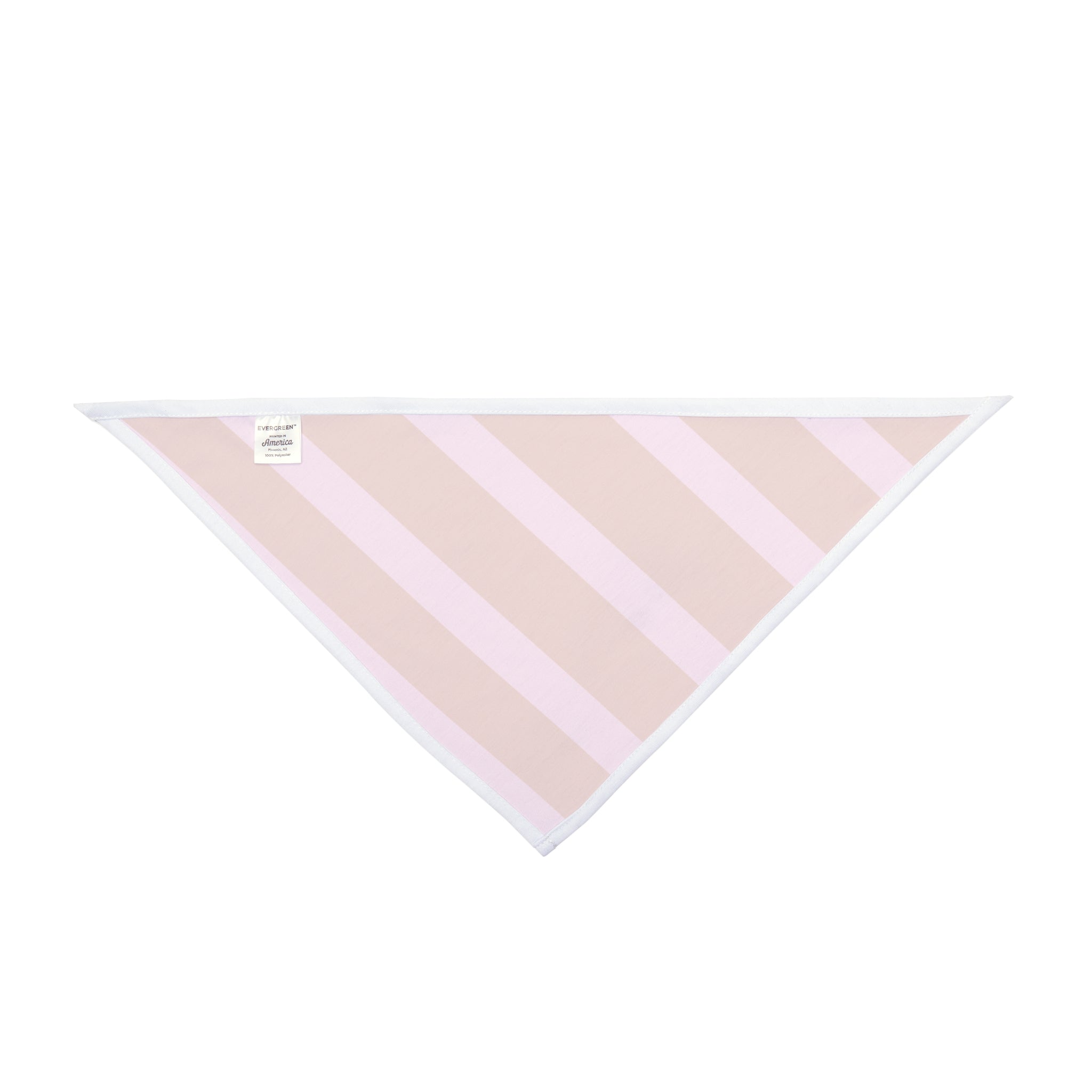 Striped Pink & Rust Pet Bandana — Modern Diagonal Stripe Dog & Cat Accessory | Tropical