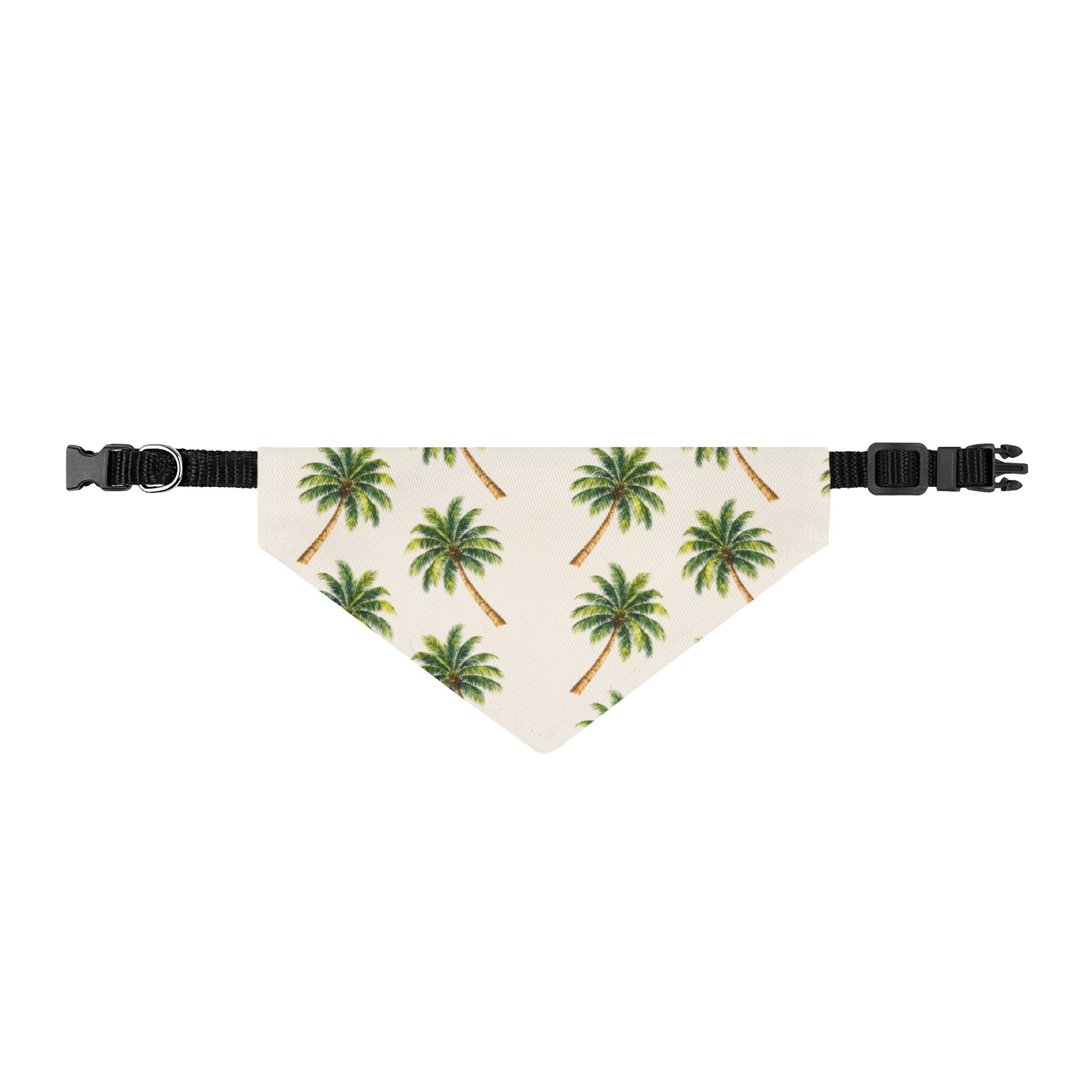 Palm Tree Clip-On Pet Bandana — Tropical