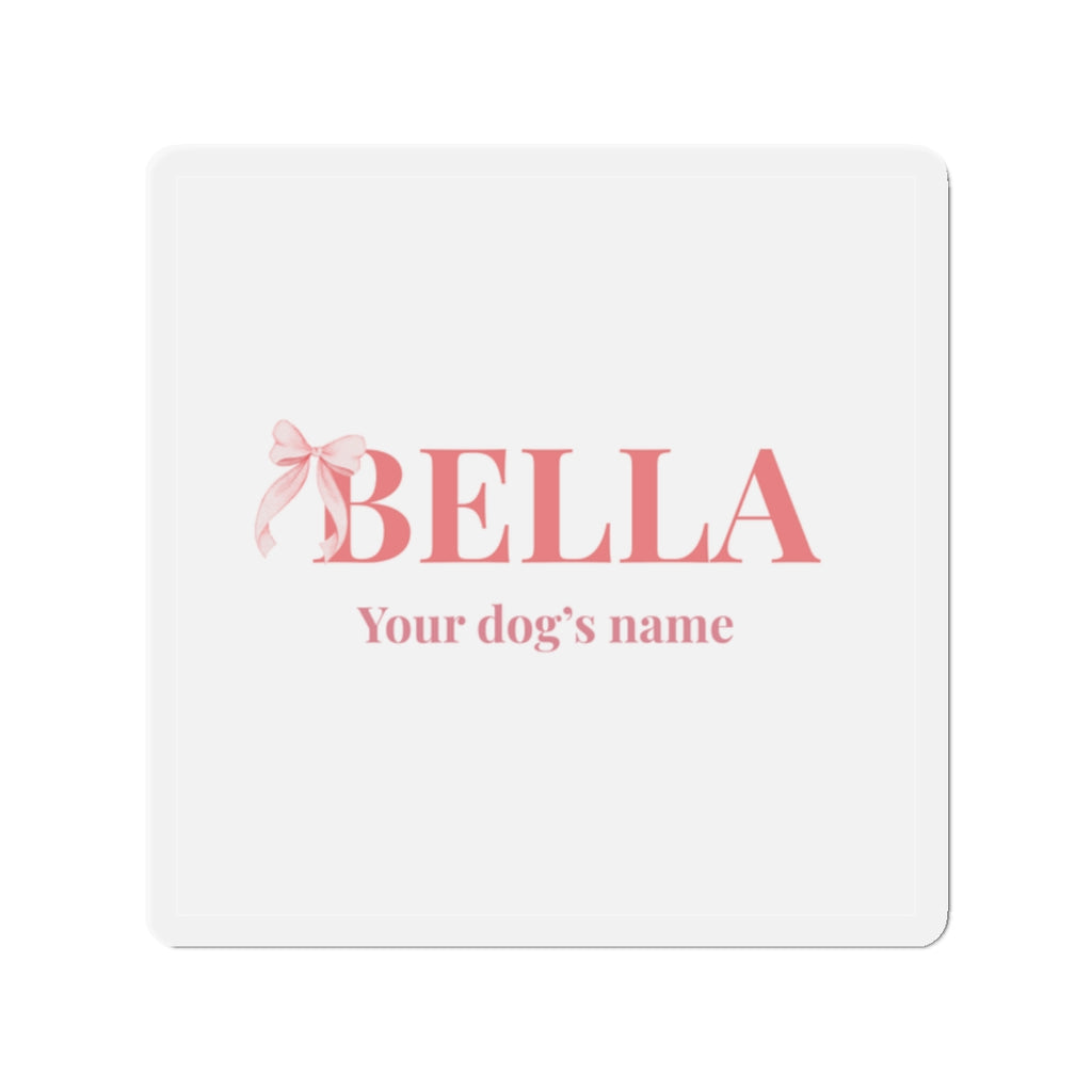 Personalized Dog Name Magnet — Bow Collection