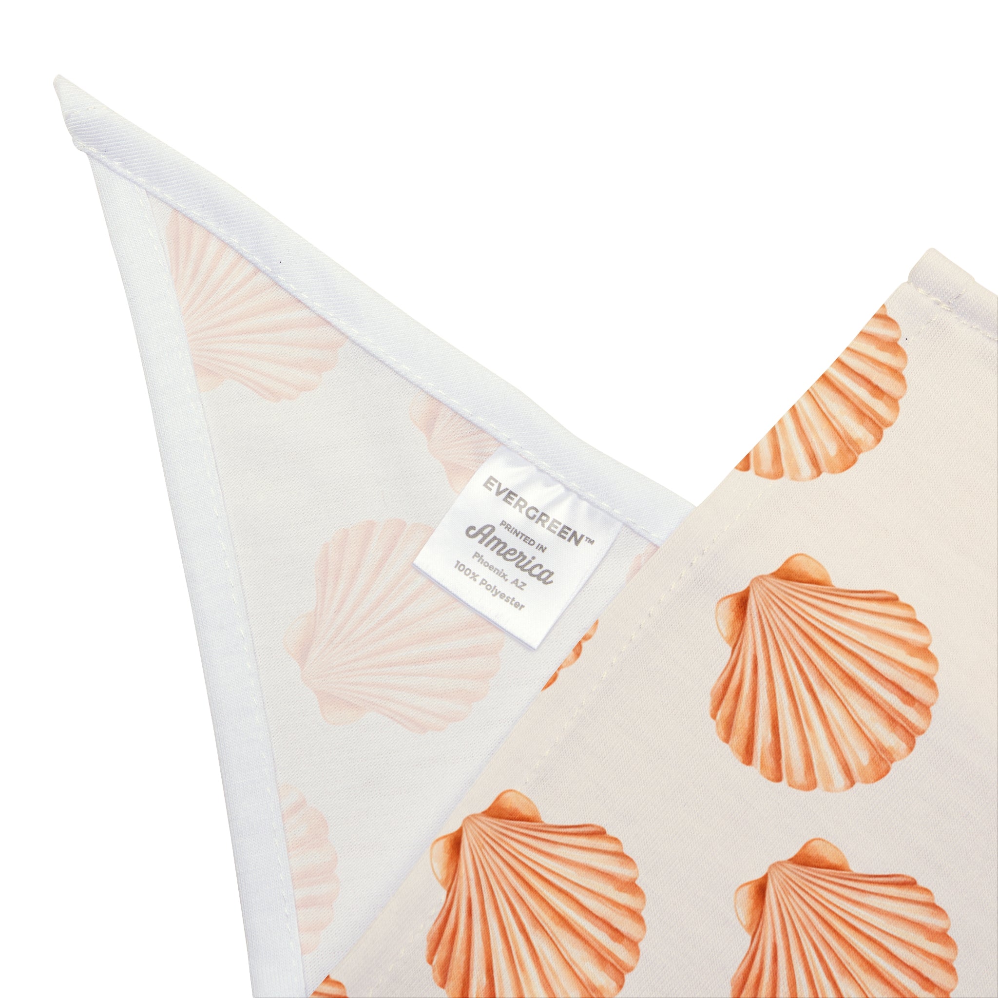 Seashell Pet Bandana — Coastal Dog & Cat Bandana in Soft Peach Shell Print | Tropical