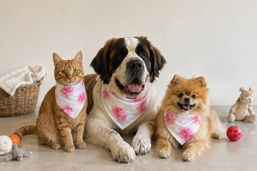 Cherry Blossom Pet Bandana - Bow Collection