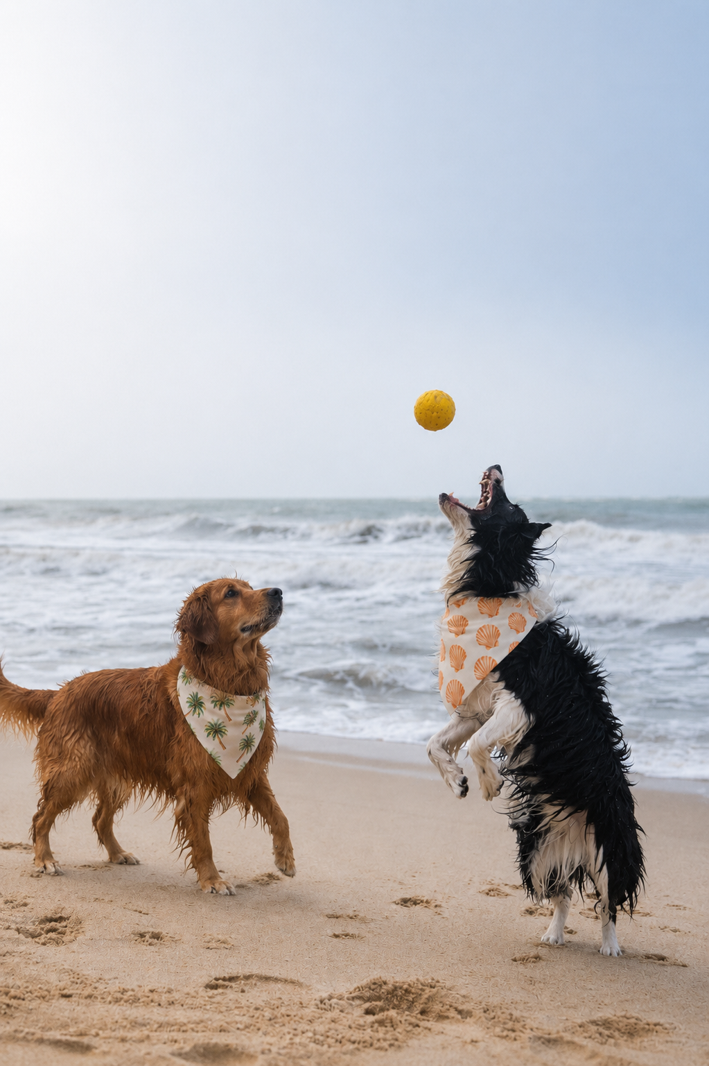 Palm Tree Clip-On Pet Bandana — Tropical