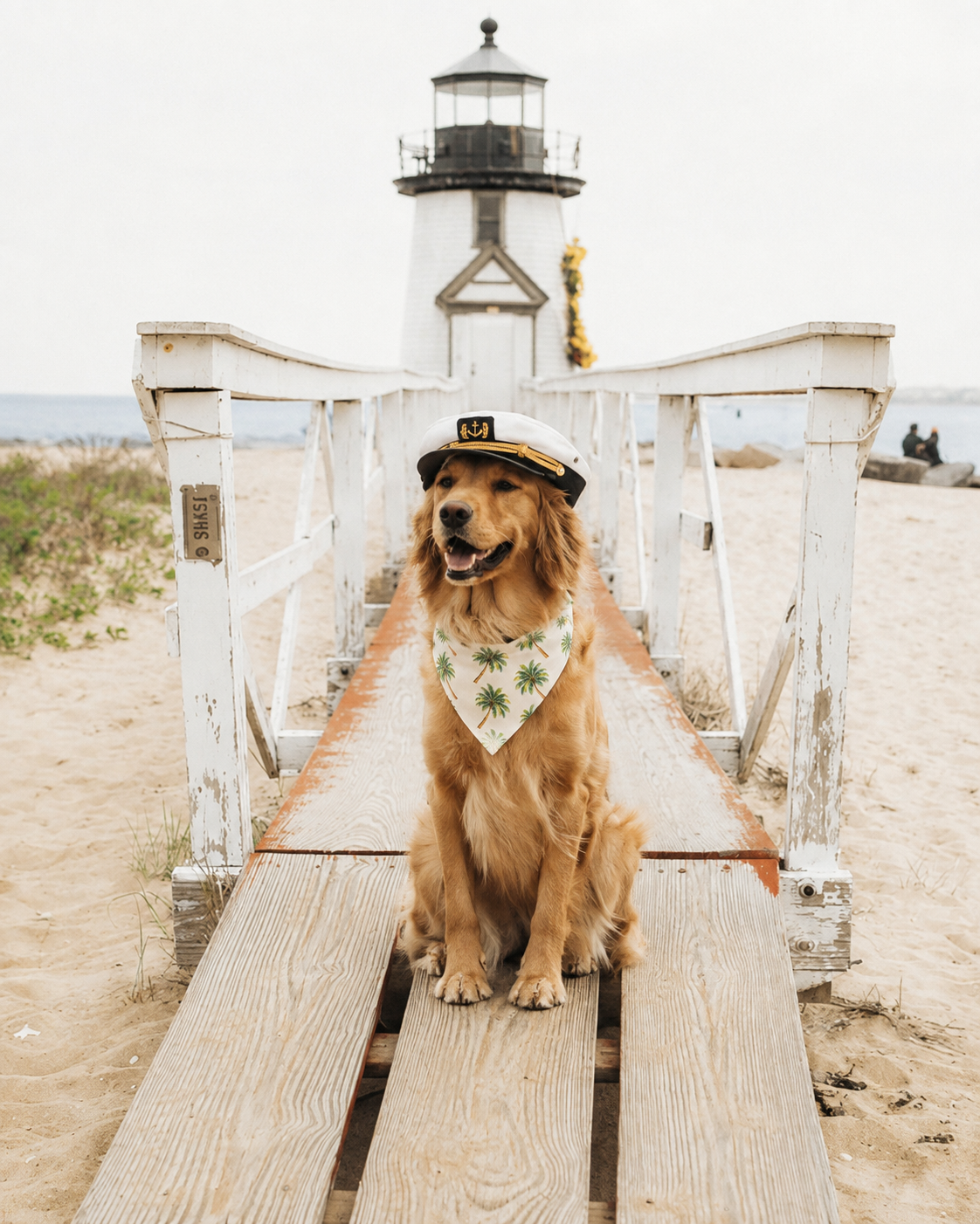 Palm Tree Clip-On Pet Bandana — Tropical