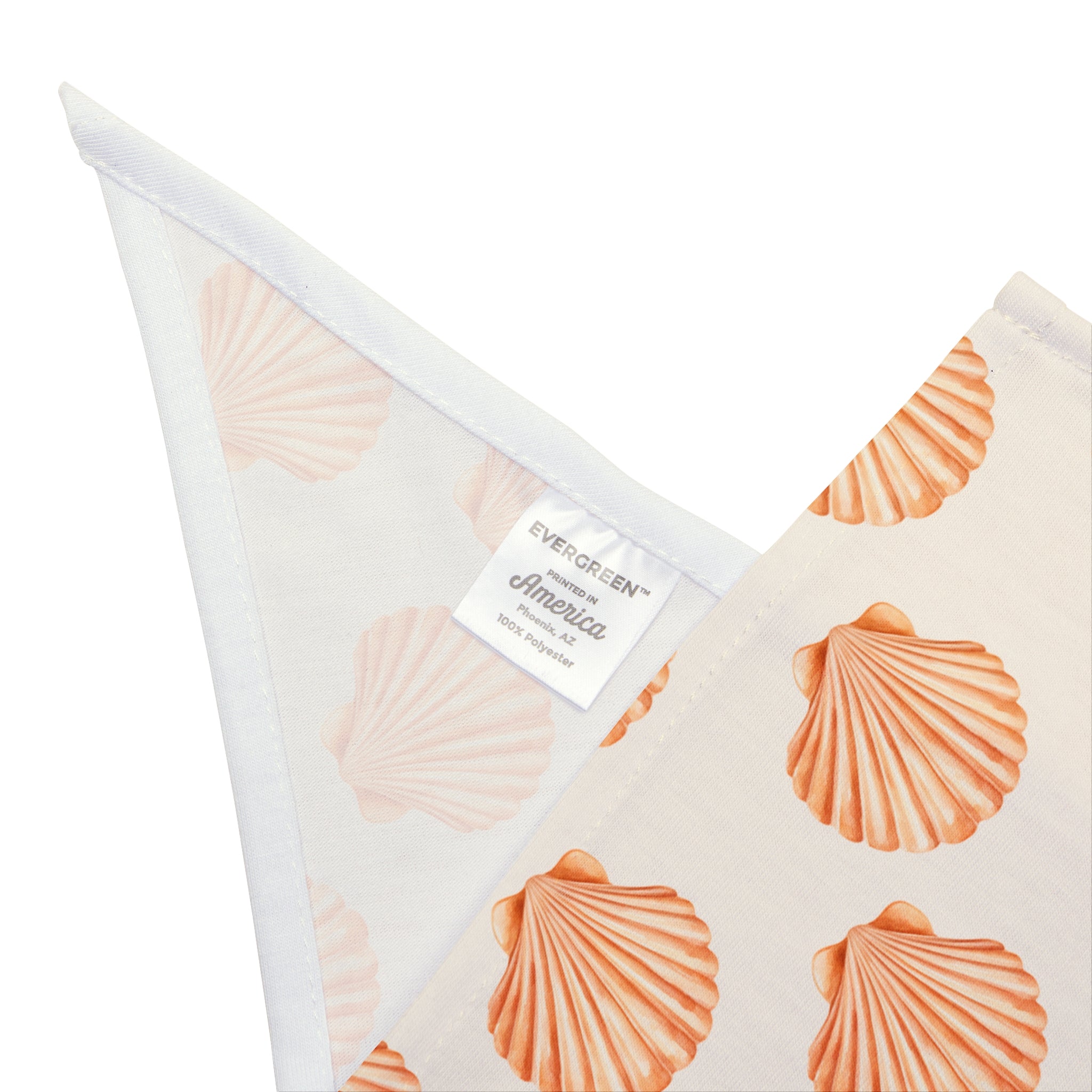 Seashell Pet Bandana — Coastal Dog & Cat Bandana in Soft Peach Shell Print | Tropical