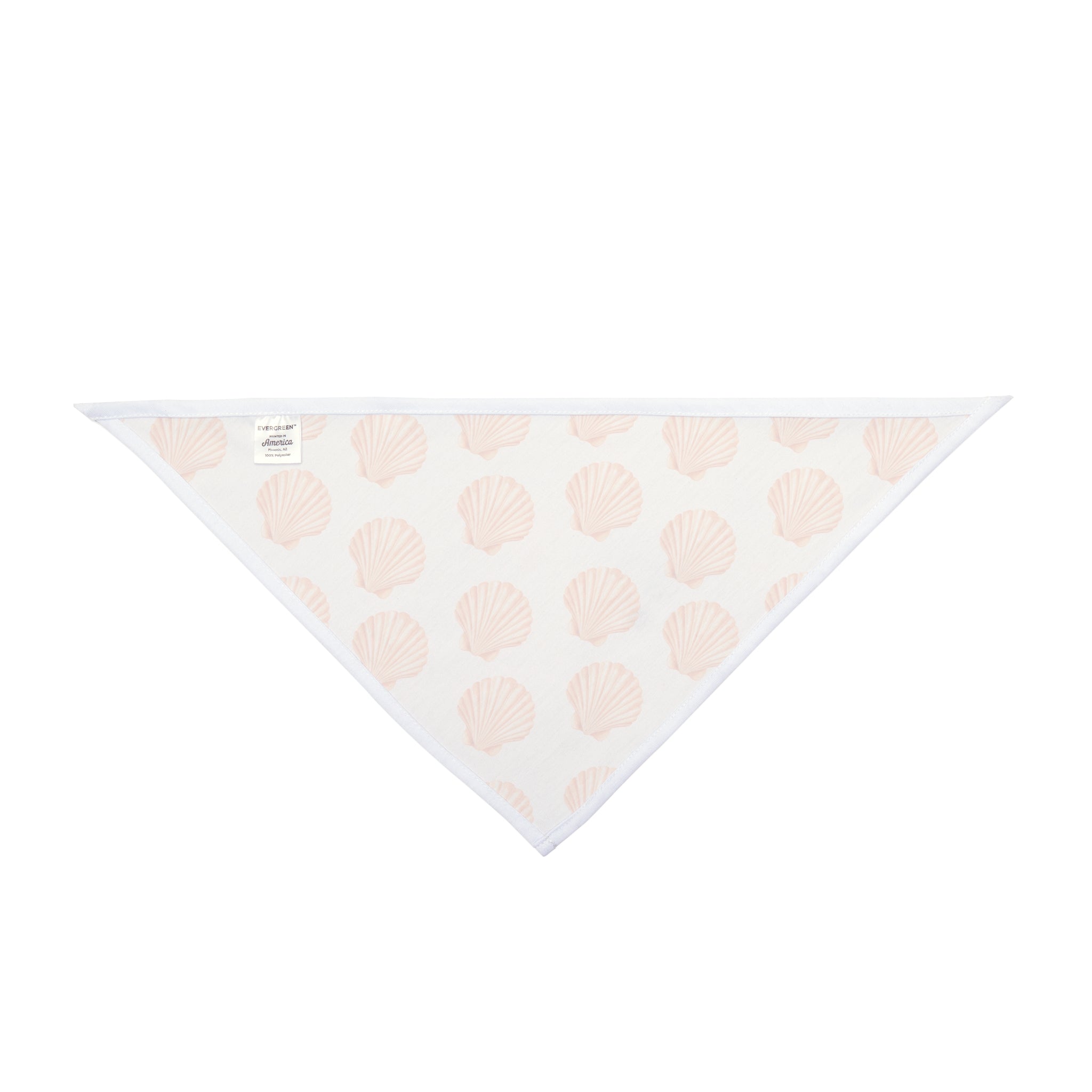 Seashell Pet Bandana — Coastal Dog & Cat Bandana in Soft Peach Shell Print | Tropical