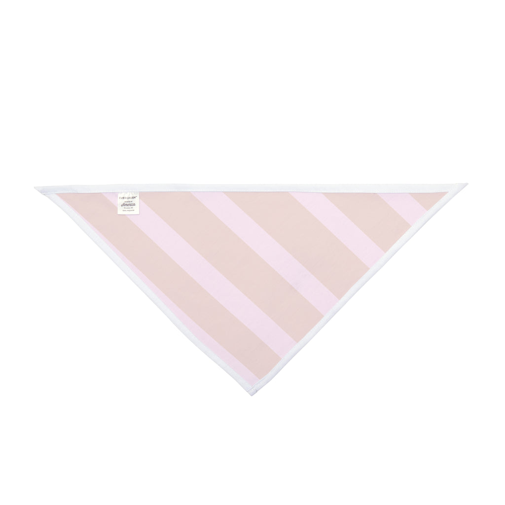 Striped Pink & Rust Pet Bandana — Modern Diagonal Stripe Dog & Cat Accessory | Tropical
