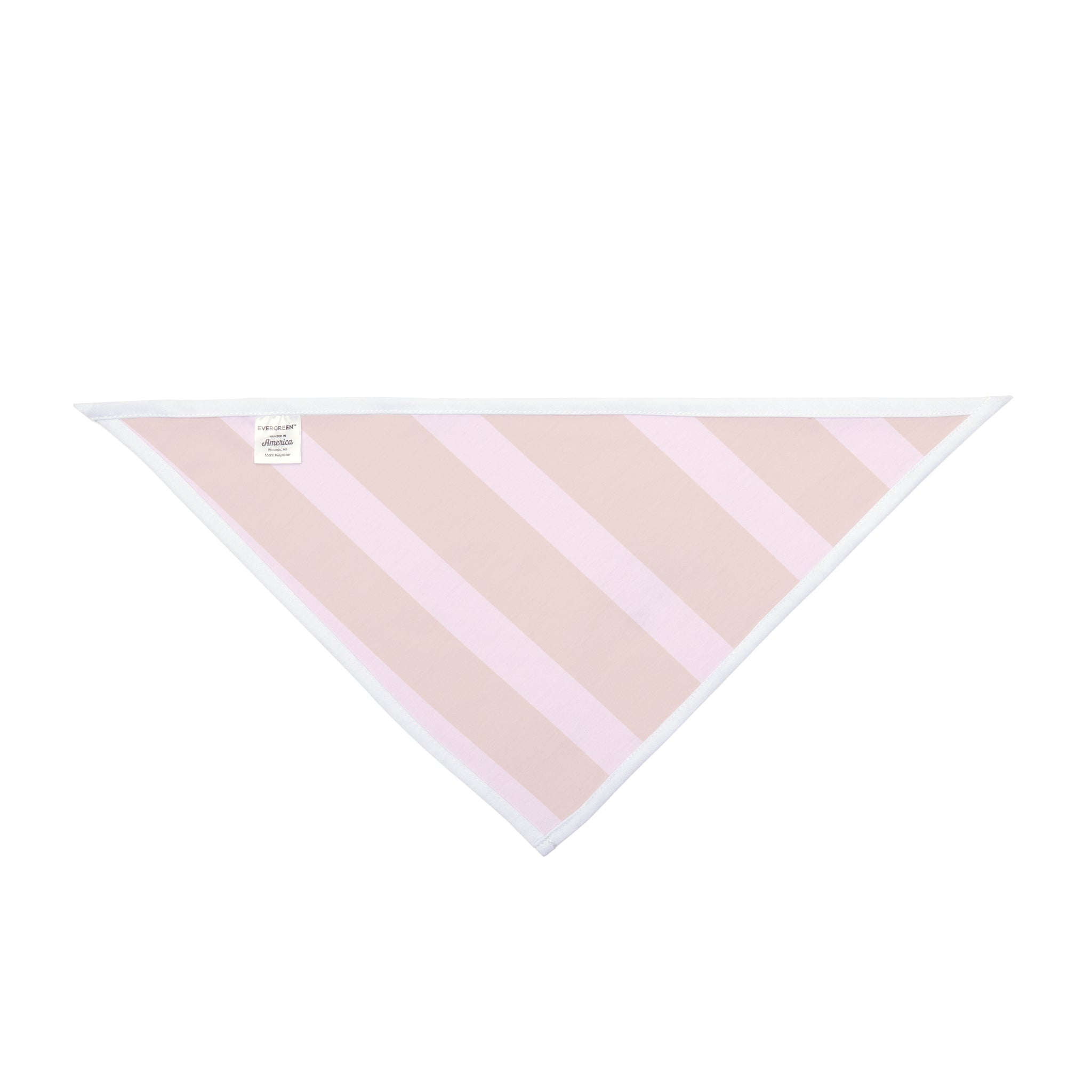 Striped Pink & Rust Pet Bandana — Modern Diagonal Stripe Dog & Cat Accessory | Tropical